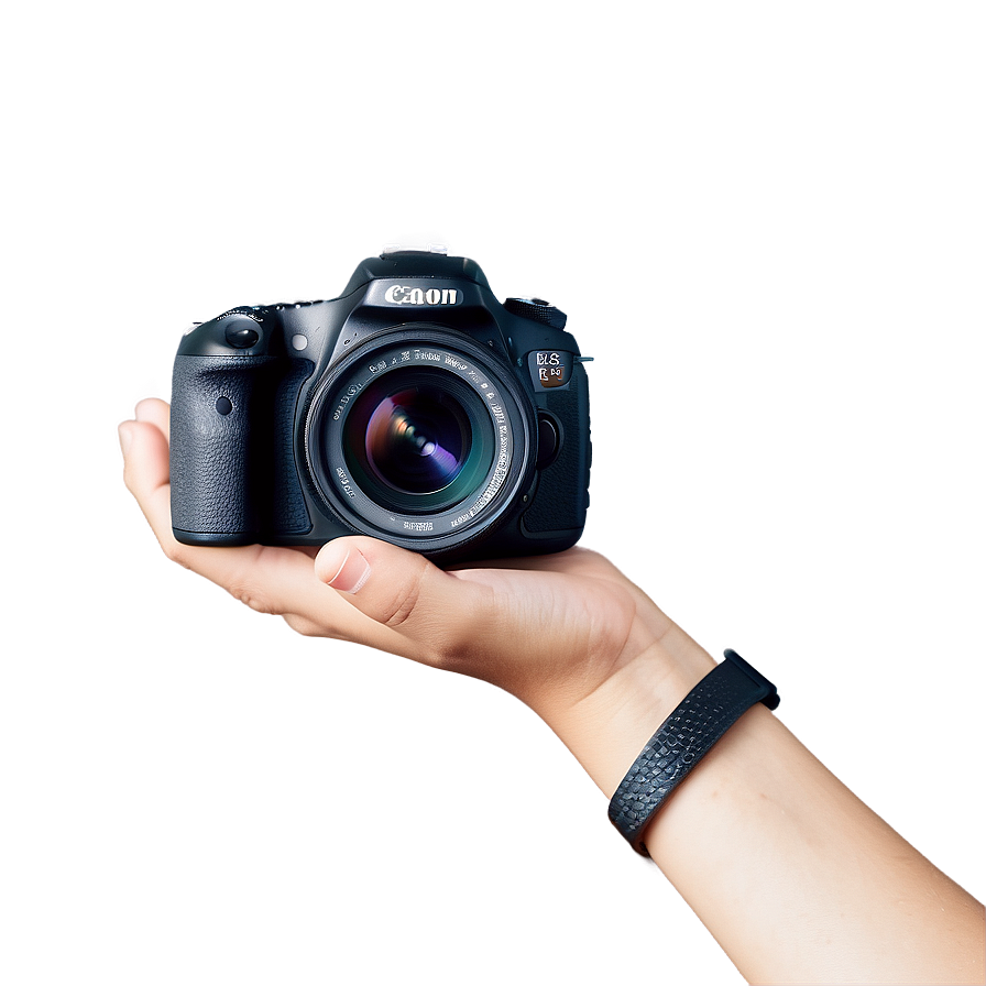 Dslr Camera In Hand Png Agt84 PNG Image