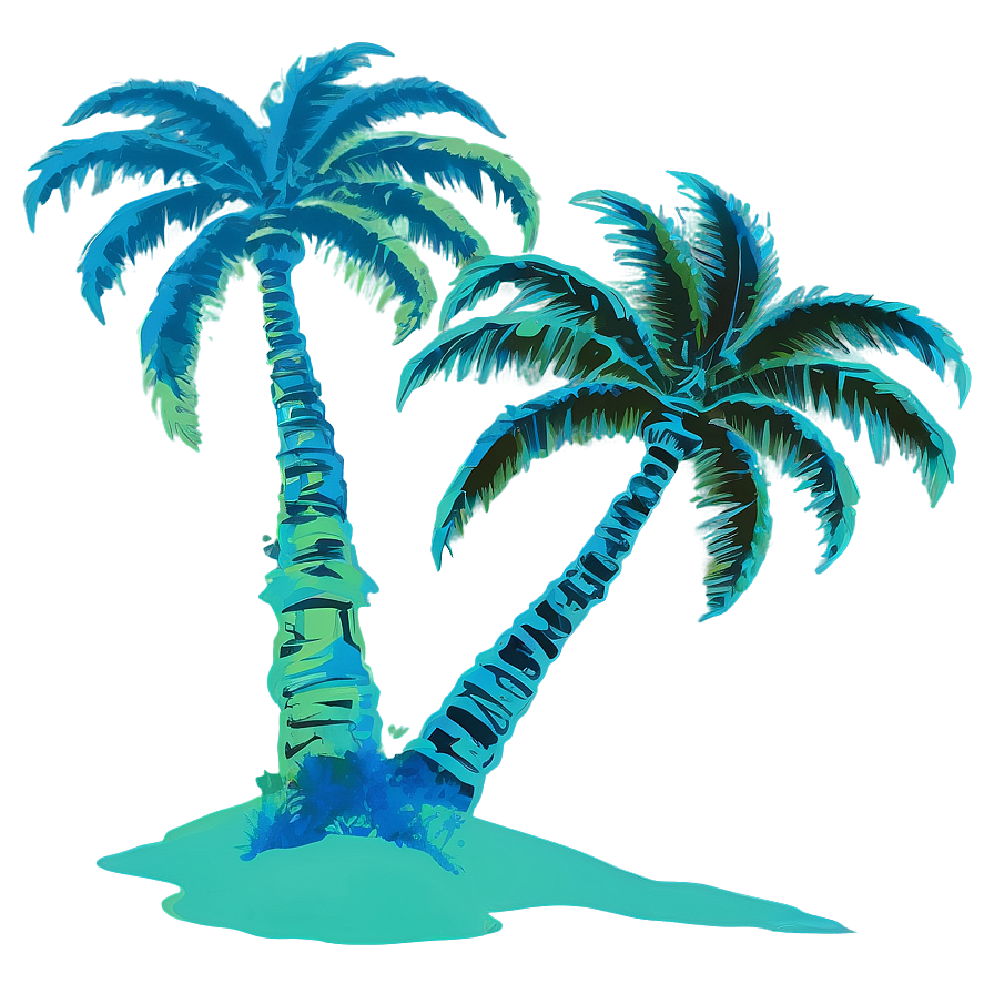 Dual Palm Tree Silhouette Png Pkg96 PNG Image