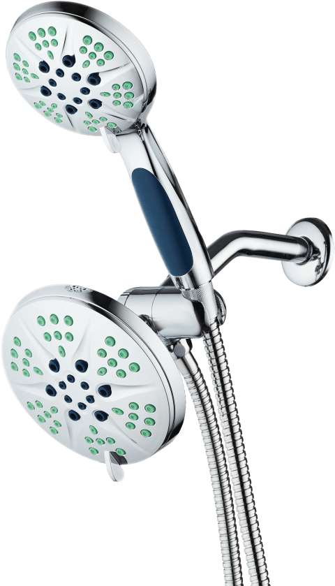 Dual Showerhead Modern Design PNG Image