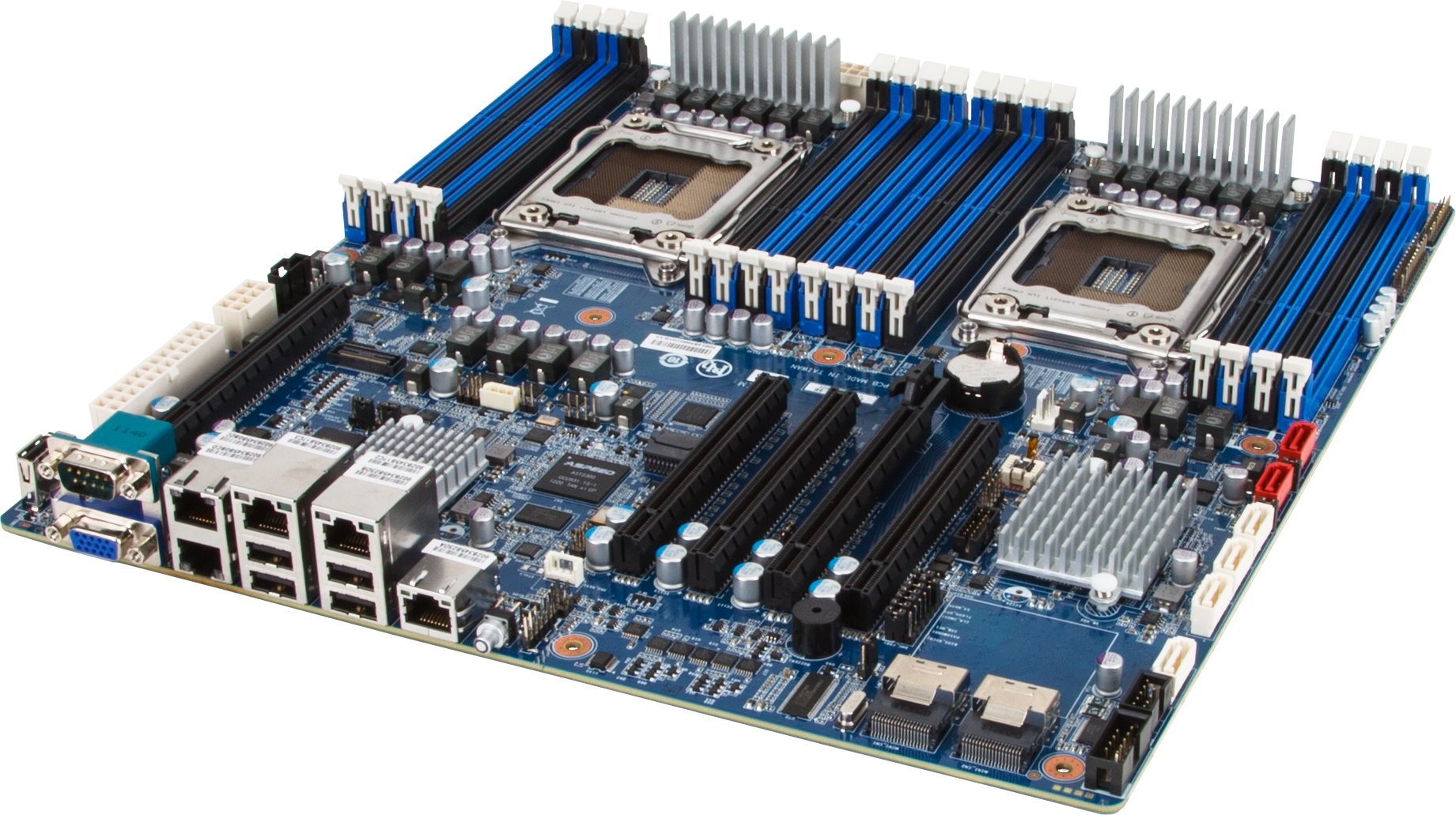 Dual Socket Server Motherboard PNG Image