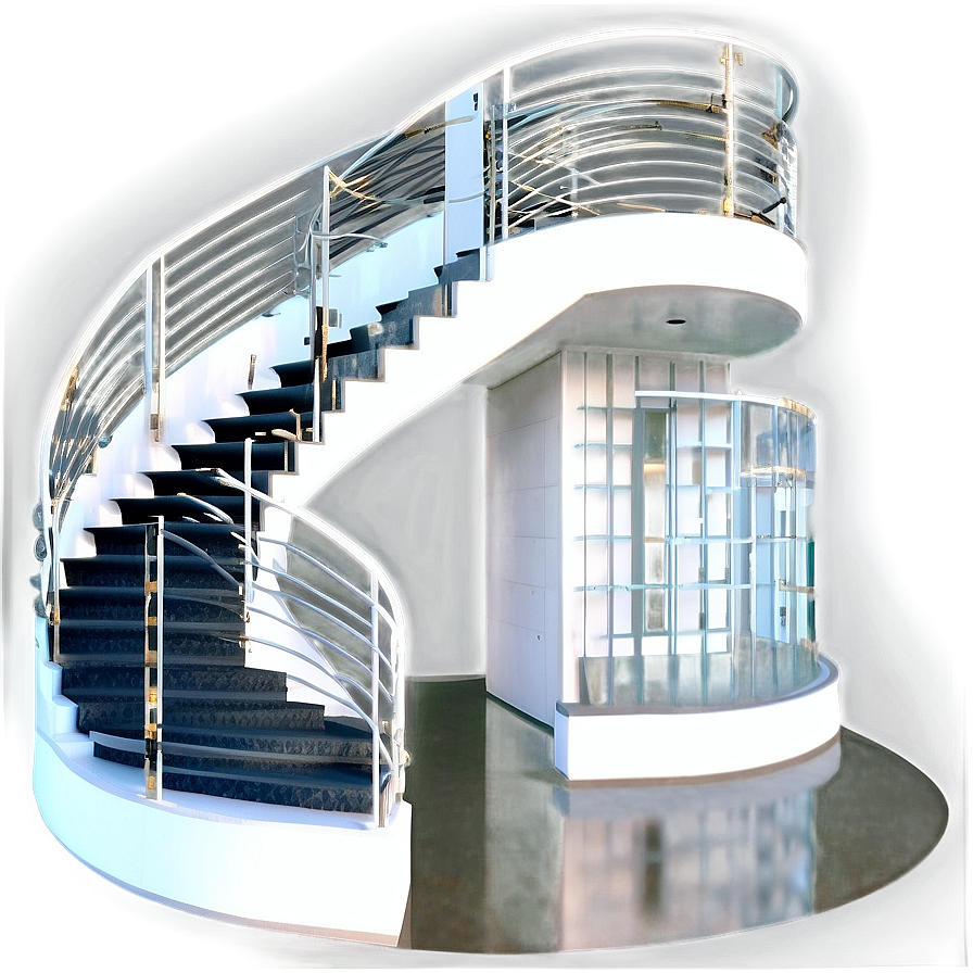 Dual Staircase Design Png 05242024 PNG Image