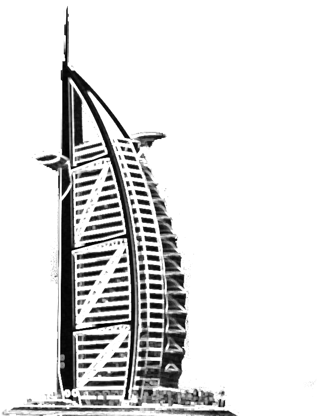 Dubai Burj Al Arab Sketch PNG Image