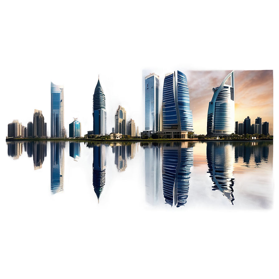 Dubai Business Bay Skyline Png 06242024 PNG Image