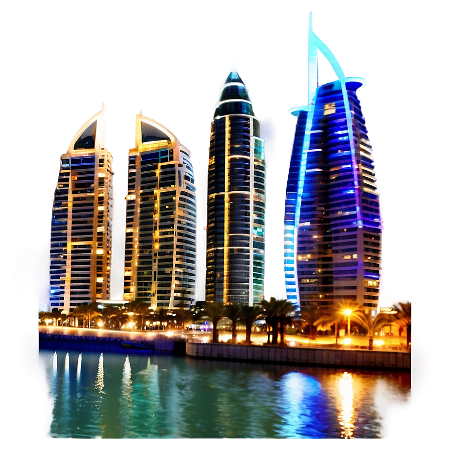 Dubai Marina Night View Png 54 PNG Image