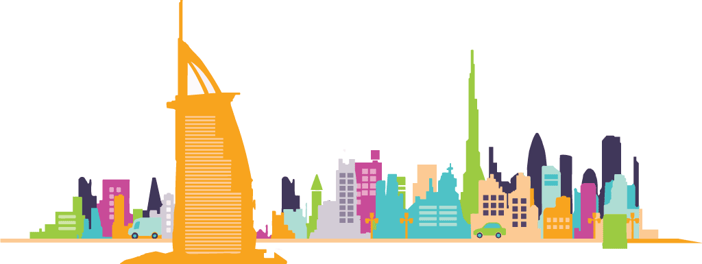 Dubai Skyline Vector Illustration PNG Image