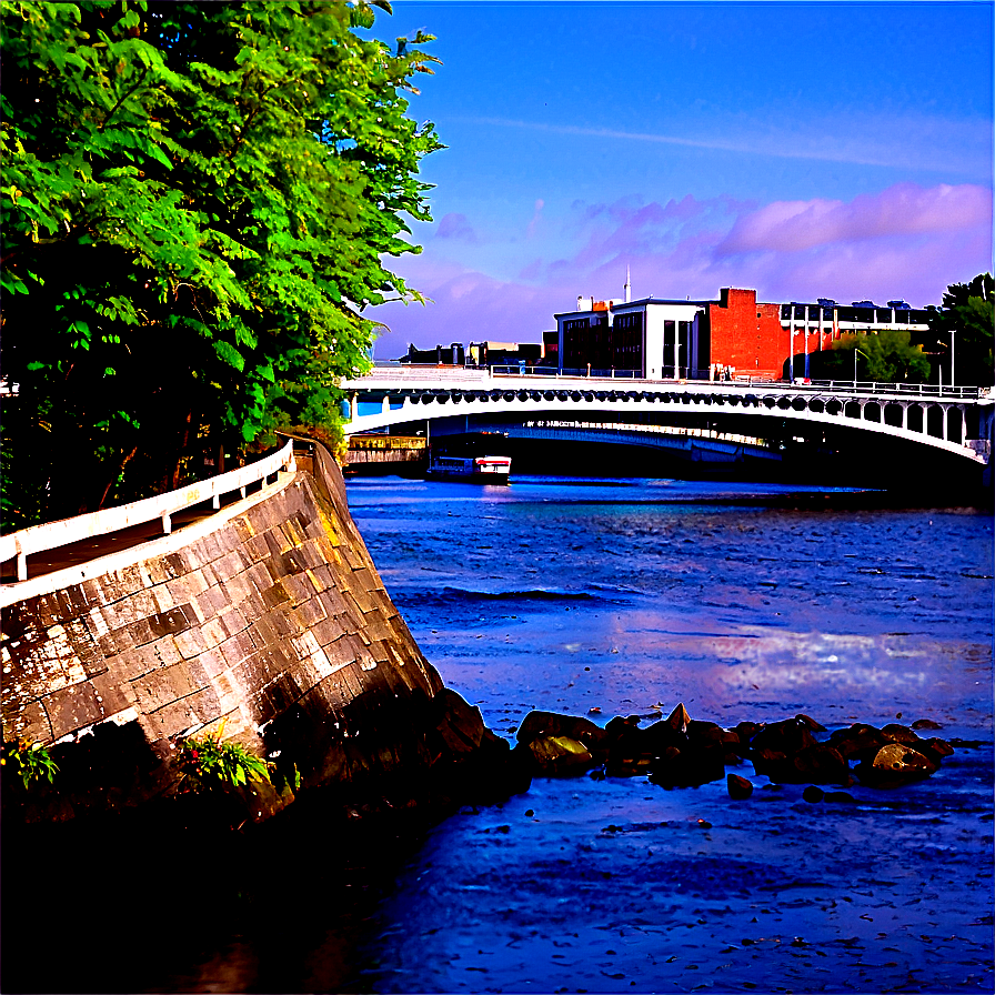 Dublin Liffey River Bridge Png Uji PNG Image