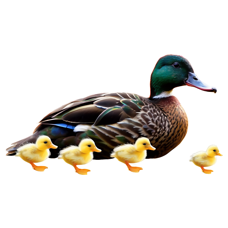 Duck With Ducklings Png 05032024 PNG Image