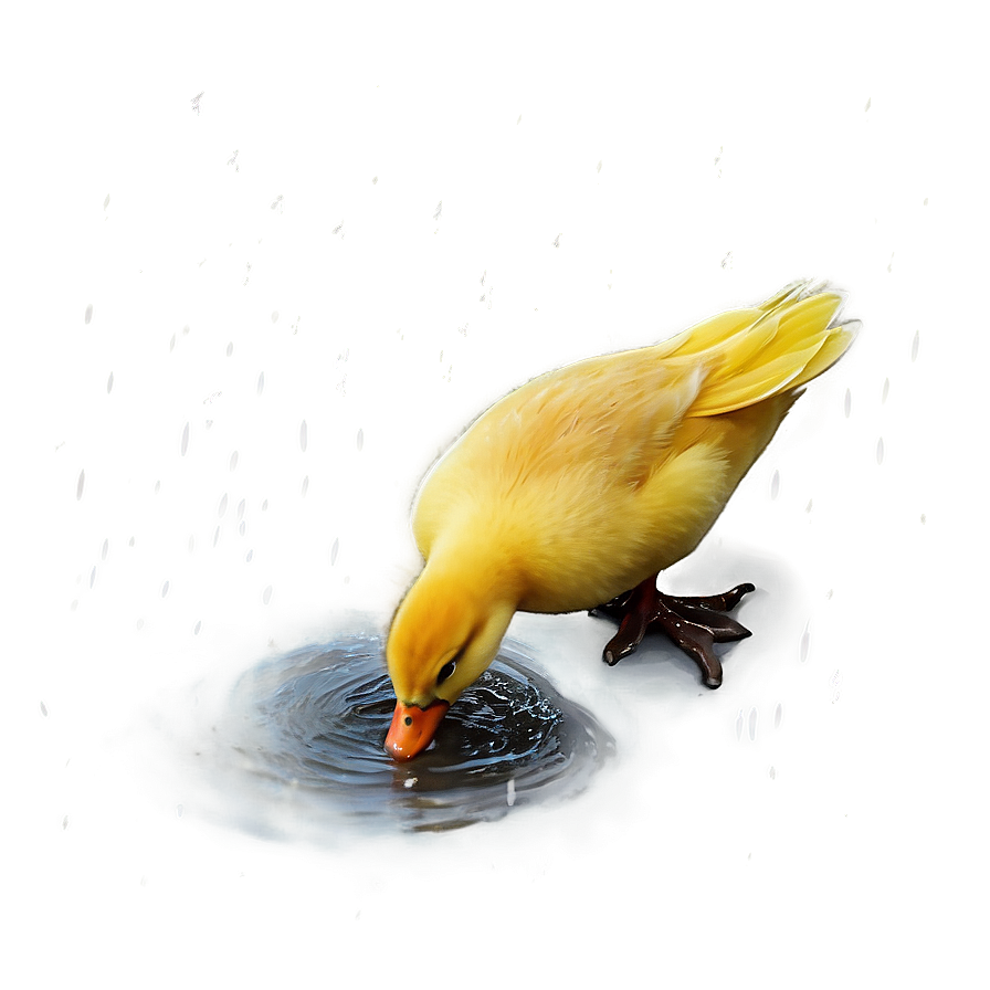 Duckling In Rain Png Lgd87 PNG Image