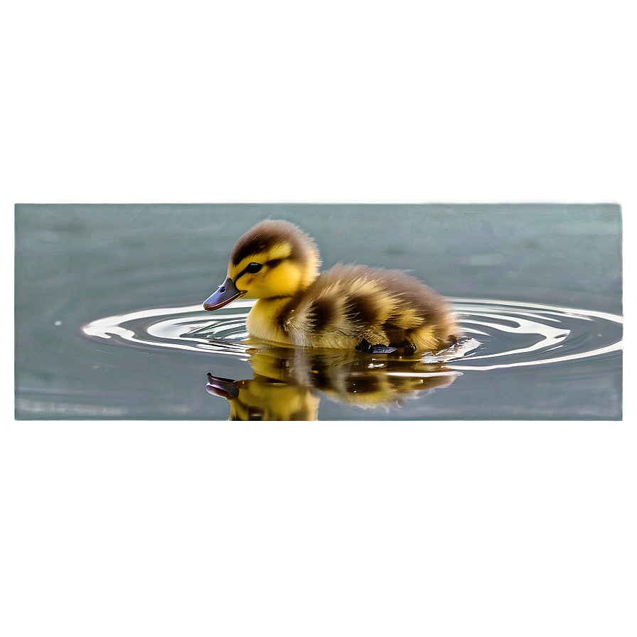 Duckling In Water Png Kaj PNG Image