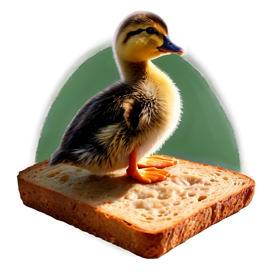 Duckling With Bread Png 06202024 PNG Image