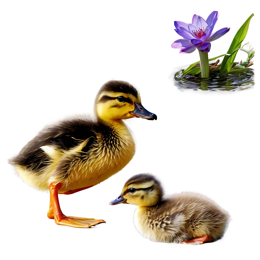 Duckling With Mother Png 06202024 PNG Image