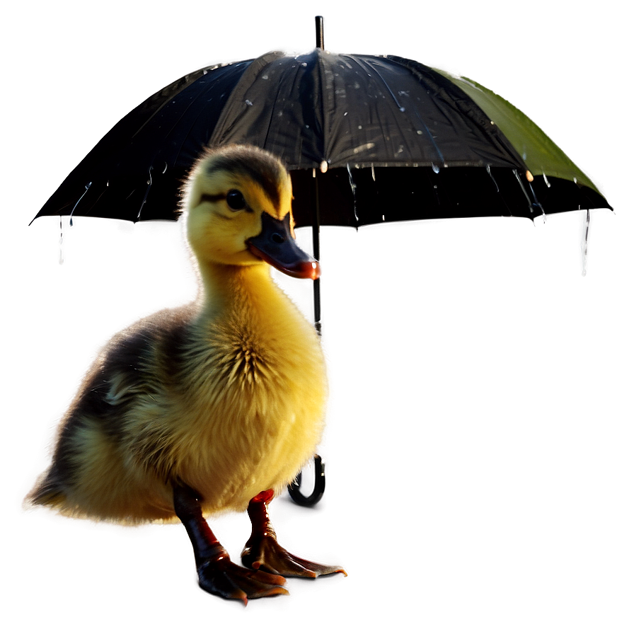 Duckling With Umbrella Png 06202024 PNG Image