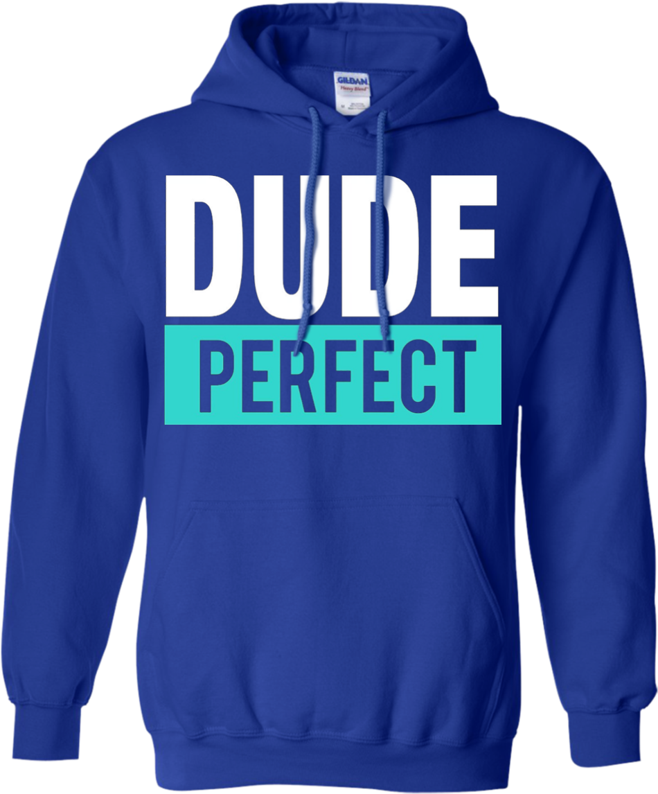 Dude Perfect Blue Hoodie PNG Image