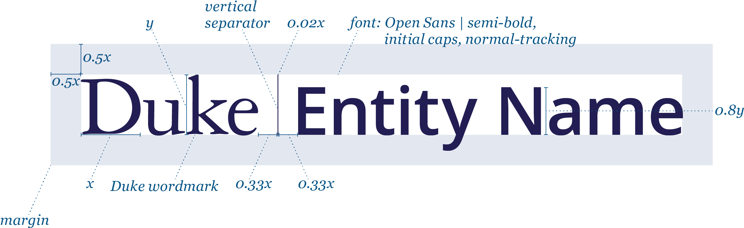 Duke Entity Name Branding Guide PNG Image