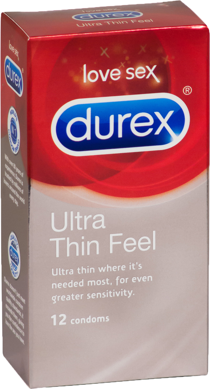 Durex Ultra Thin Feel Condoms Pack PNG Image