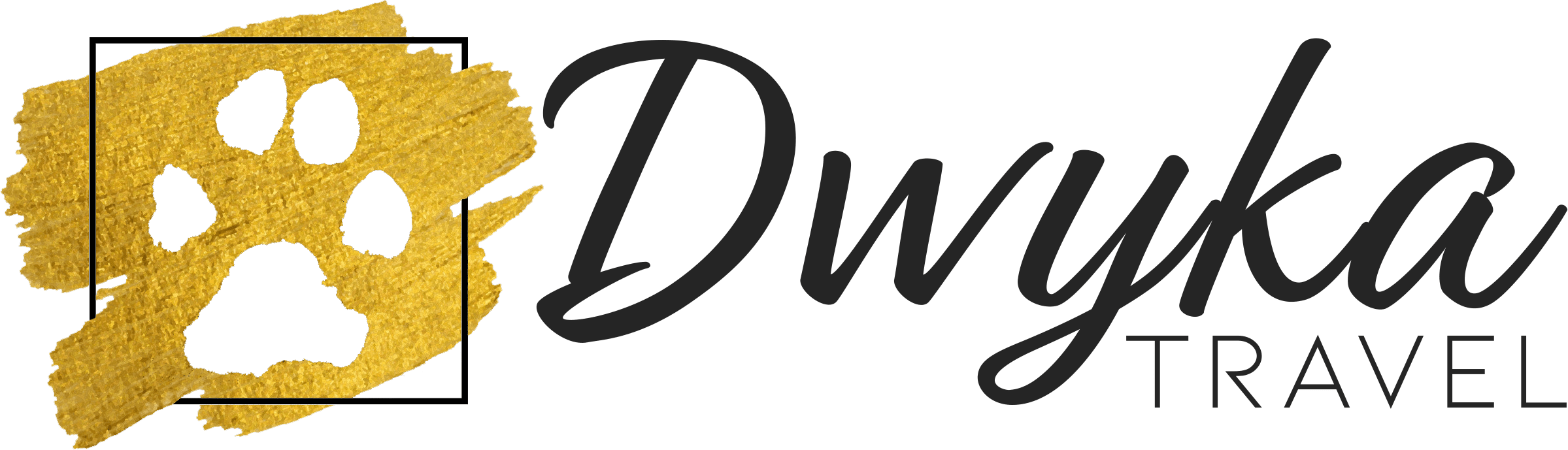 Dwyka Travel Logo Golden Accent PNG Image