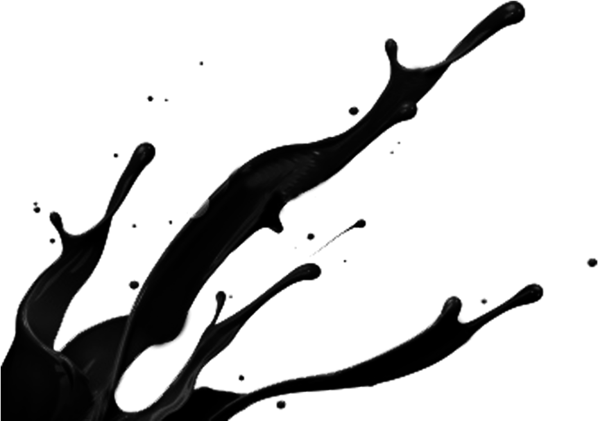 Dynamic Black Splash PNG Image