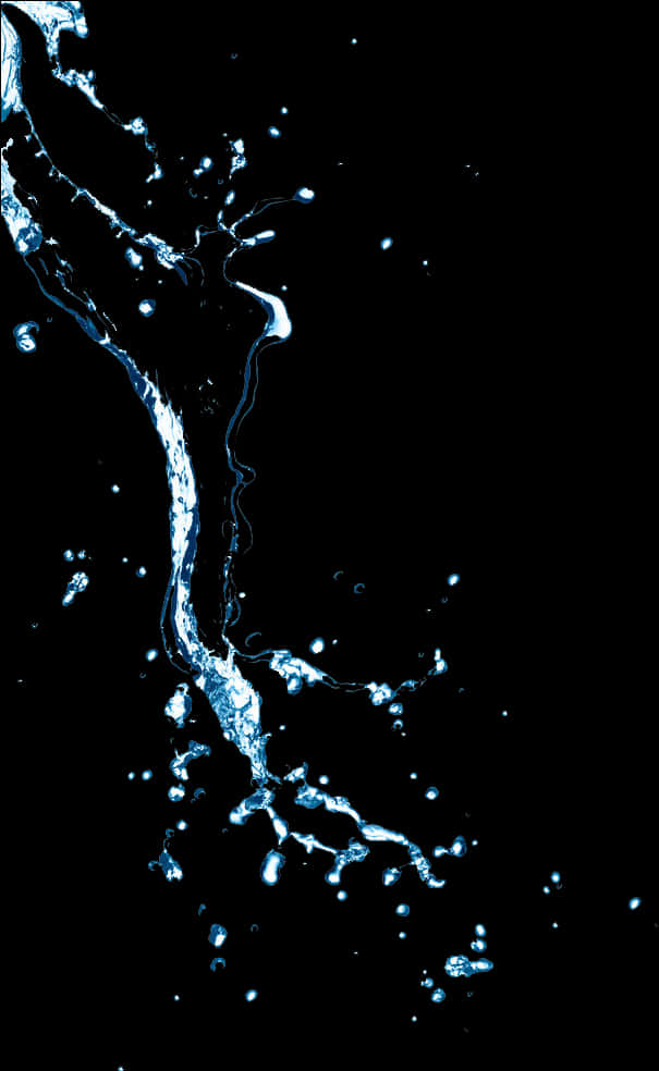 Dynamic Blue Water Splash PNG Image