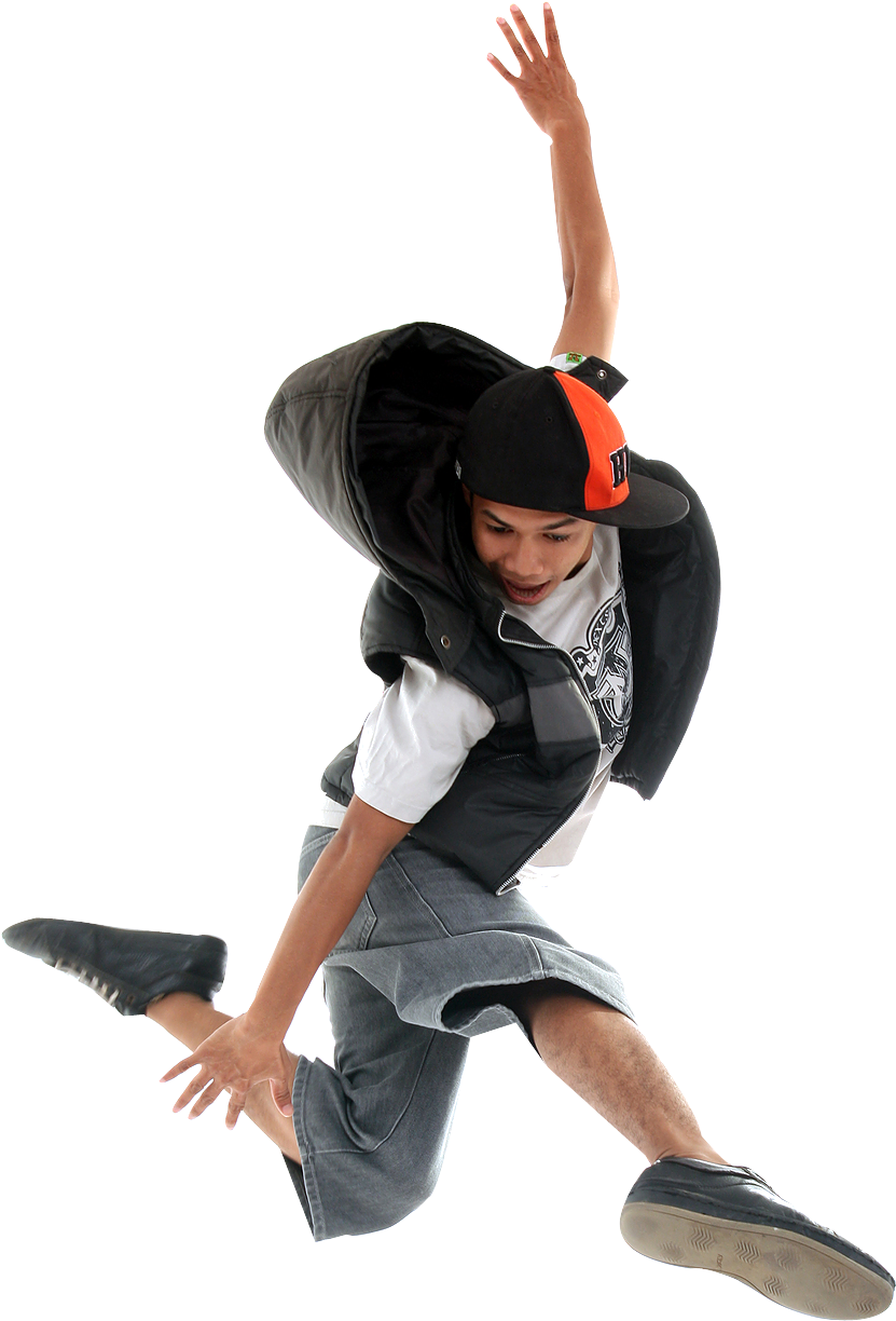 Dynamic Breakdancerin Action.png PNG Image