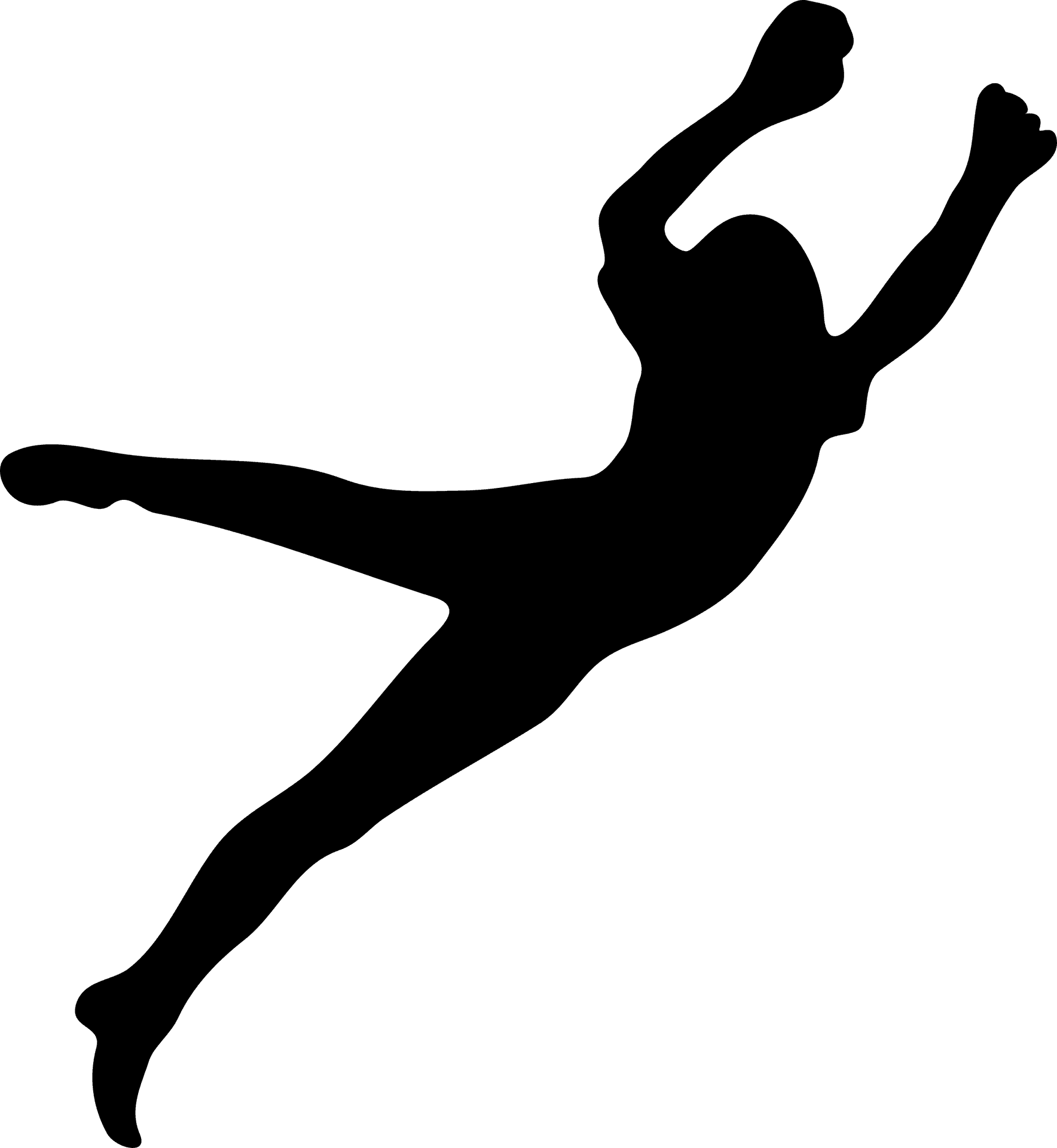 Dynamic Dance Move Silhouette PNG Image