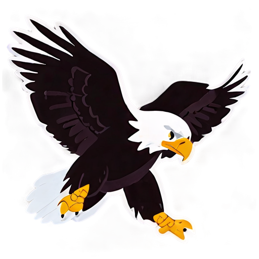 Dynamic Eagle In Attack Mode Png D PNG Image