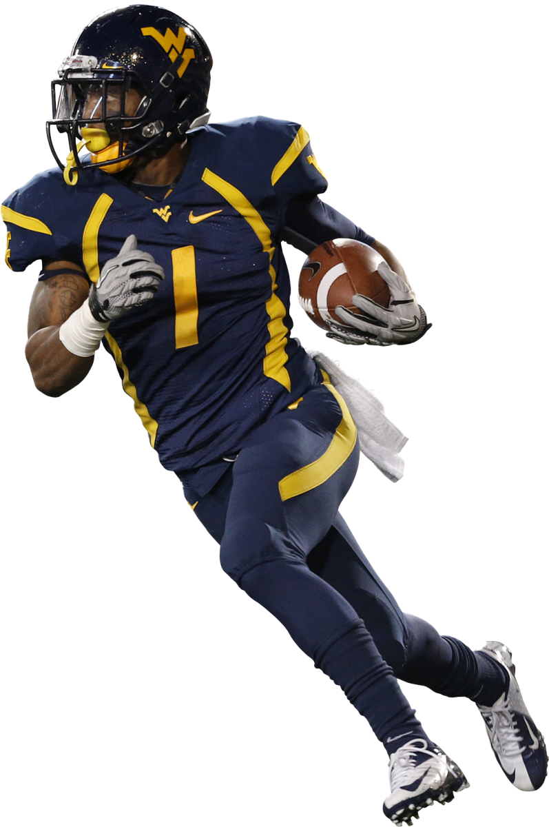 Dynamic Football Player Action Pose PNG Image