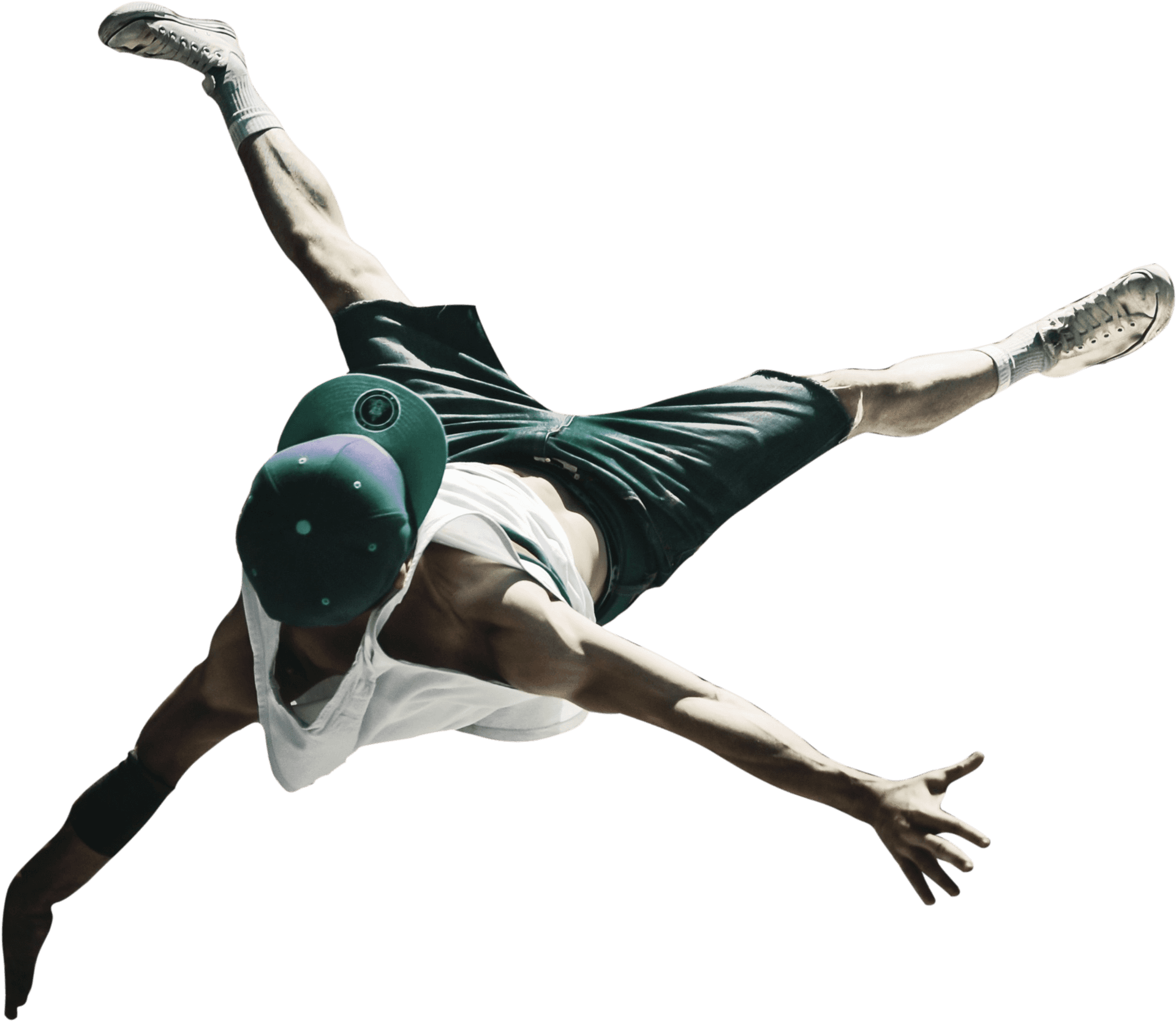 Dynamic Hip Hop Dancer Jump PNG Image