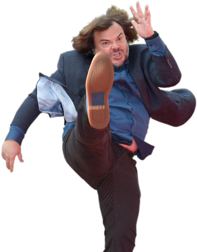 Dynamic Kick Pose Man PNG Image