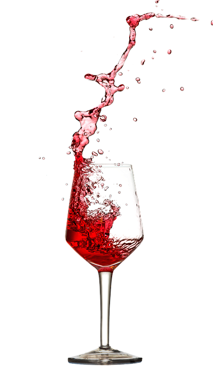 Dynamic Red Wine Splash PNG Image