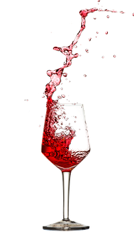 Dynamic Red Wine Splash PNG Image