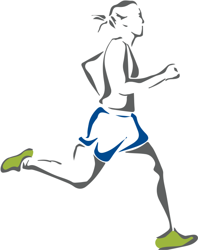 Dynamic Runner Silhouette PNG Image