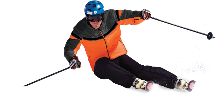 Dynamic Skier Action Pose PNG Image