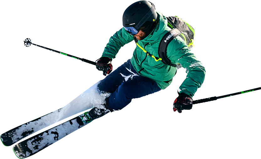 Dynamic Skier Action Shot.png PNG Image