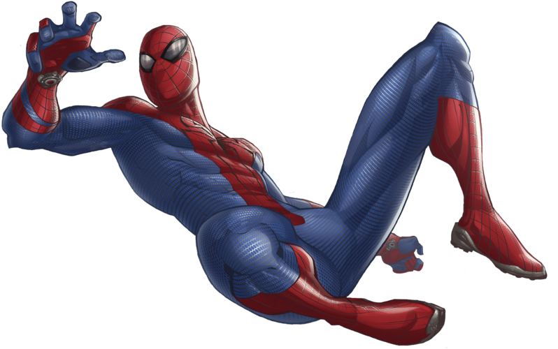 Dynamic Spiderman Pose PNG Image