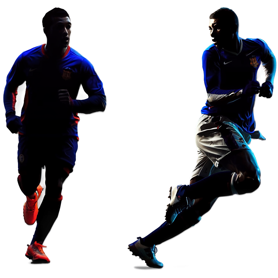 Dynamic Sports Player Silhouette Png Vlw5 PNG Image