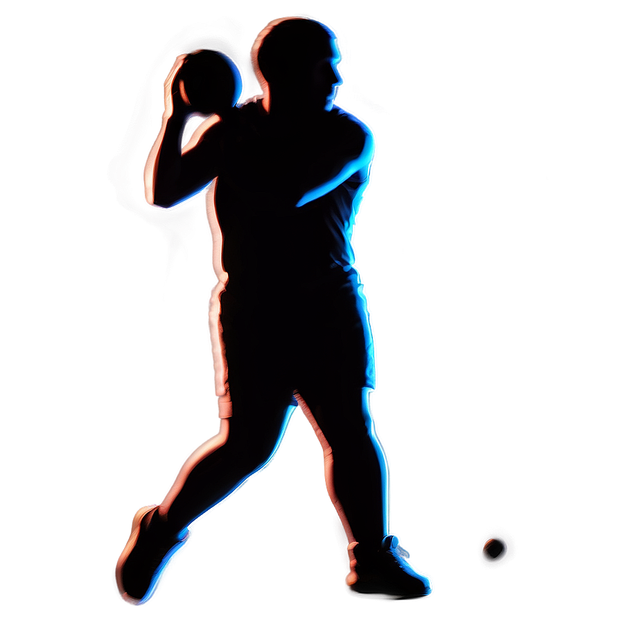 Dynamic Sports Player Silhouette Png Wmj PNG Image