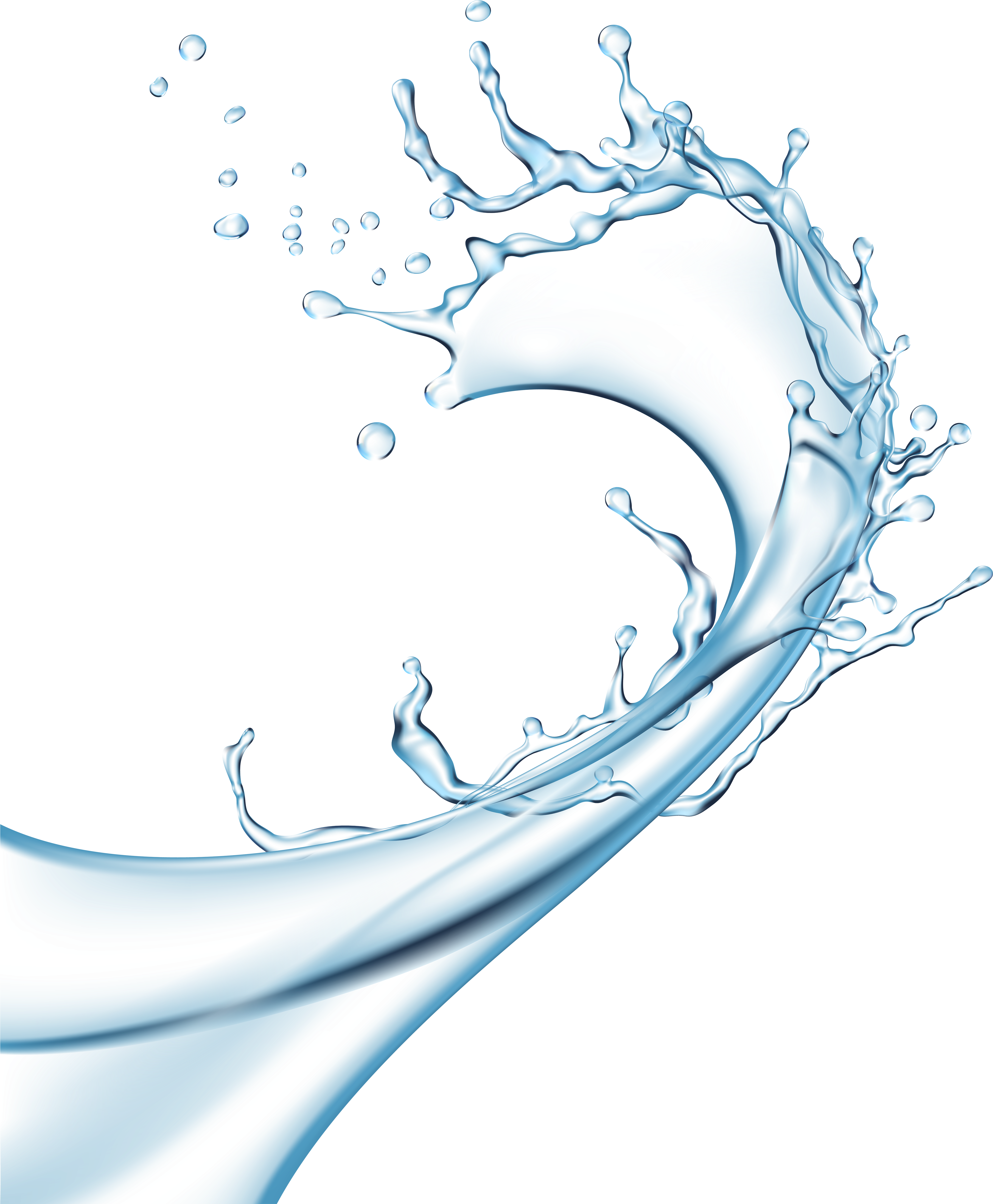 Dynamic Water Splash Wave PNG Image