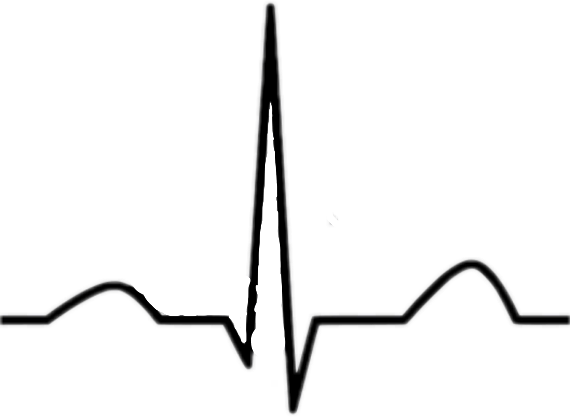 E K G Heartbeat Line Art PNG Image