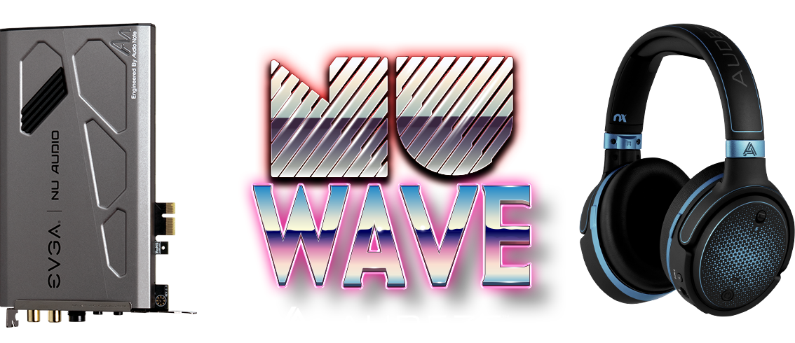 E V G A Sound Cardand Audeze Headphones PNG Image