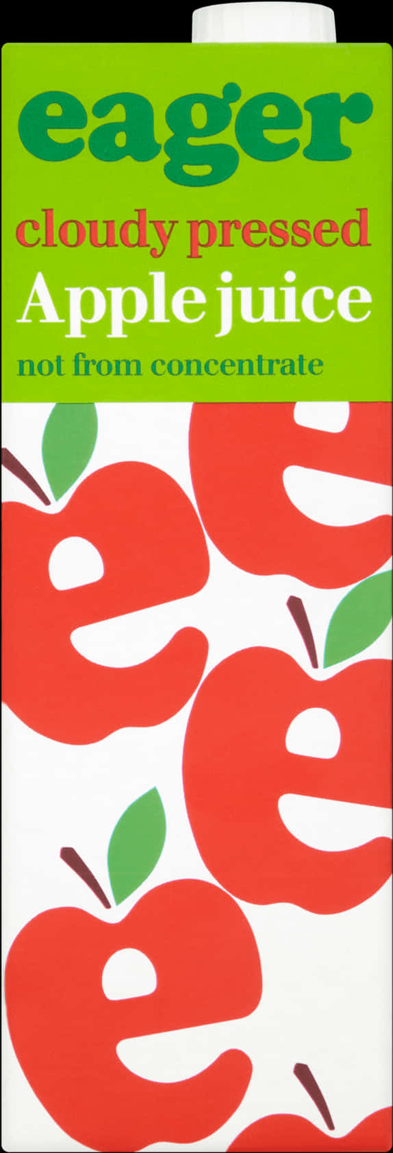 Eager Cloudy Pressed Apple Juice Packaging PNG Image