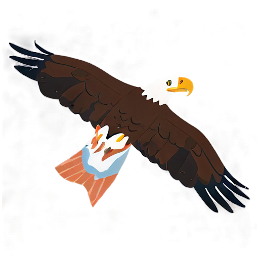 Eagle Catching Fish Illustration Png D PNG Image