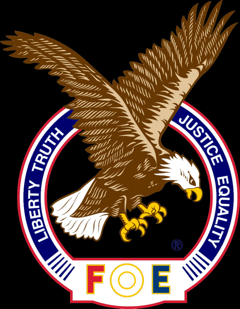 Eagle Emblem F O E Logo PNG Image