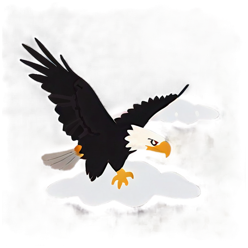 Eagle In Stormy Sky Background Png B PNG Image