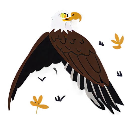 Eagle In Wild Nature Background Png C PNG Image