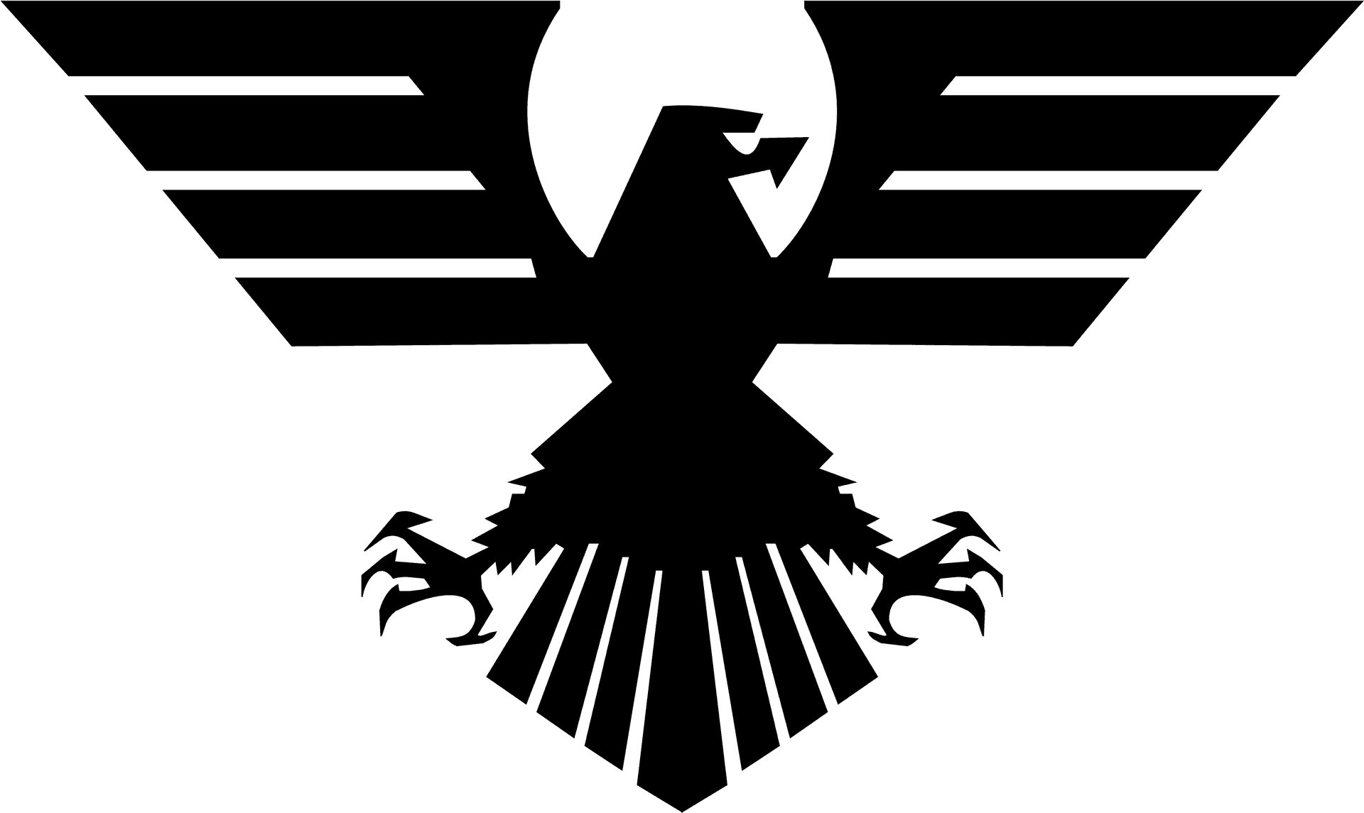 Eagle Silhouette Wings Logo PNG Image