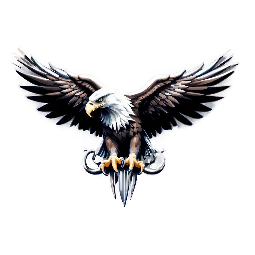 Eagle Wings Tattoo Style Png Oiu PNG Image