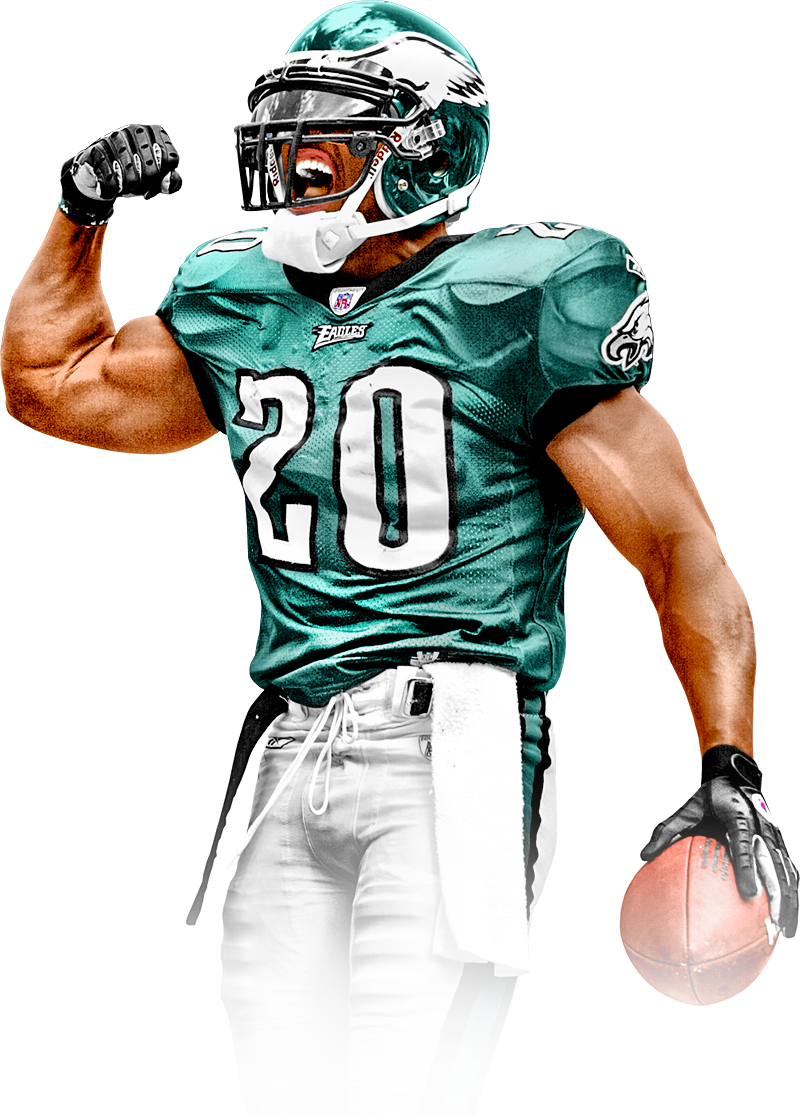 Eagles Football Player Celebration Pose PNG Image