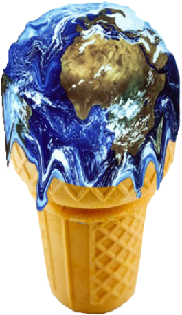 Earth Ice Cream Cone PNG Image