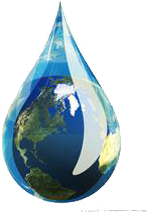 Earth Water Drop Fusion PNG Image