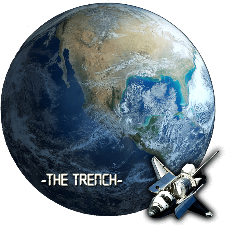 Earthand Space Shuttle The Trench PNG Image